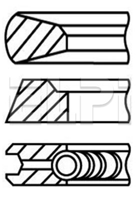 Set segmenti piston LP182 3423 STD ELPI